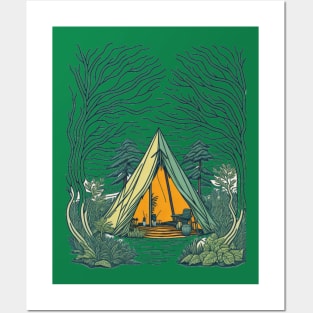 MY TENT IN THE WILD Posters and Art